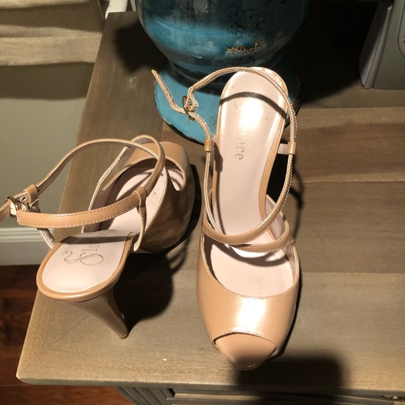 Nude Cutout Strappy Heels - Picture 3 of 5